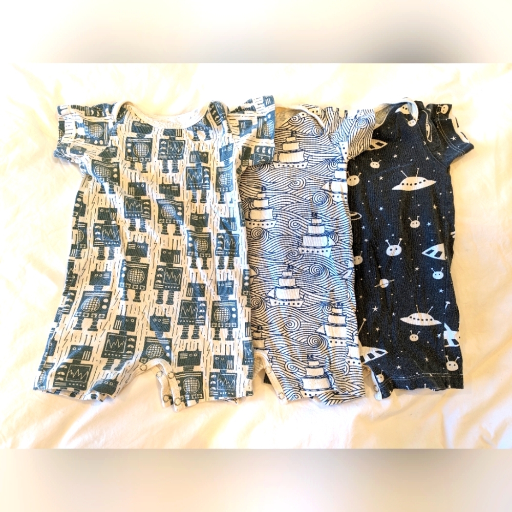Summer romper lot (organic) 3-6 month